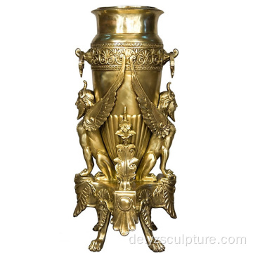 Religiöse Luxus Golden Bronze Vase Statue